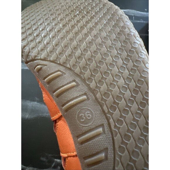 Spring Step Konak Sneaker Size 36/5.5-6 Womens Coral Orange Leather Shoe Cutouts - Picture 9 of 9